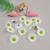 100 PZ Tessuto Margherita Fiore per Pasqua Cofano Decorazioni Artigianali Artificiale Crisantemo Bianco Mestiere Fiori Finti Diametro 4 cm