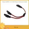 Konsumera elektronik 2st/Lot 30cm 18Awg 1 till 2 SAE Power Extension Cable Connector 2Pin Fast Power Plug Cable Quick Connect Kortkoppling Kabeladapter 18Awg