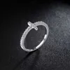 Band Rings YONGMAN Women's Men's 925 Sterling Silver Cross Wedding Ring with Cute Sapphire Jewelry Gifts Size 6/7/8/9/10 G230327