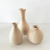 Vases Nordic Ins Retro Wood Art Minimalism Vase Solid Plants Pot Flower Arrangement Table Decorative Crafts Home Ornaments