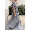 Casual Kleider Vintage Maxi Kleid für Frauen Jahr 2023 Prom Tiefem V-ausschnitt Elegante Femme Robe Schmetterling Ärmeln Party Kleid vestidos