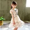 Vestidos da menina vestido menina festa de verão criança chiffon princesa vestidos bebê versão do estilo ocidental legal refrescante vestidos florais roupas infantis