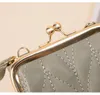 イブニングバッグ韓国ファッション多機能クロスボディショルダーバッグジッパーピュアカラーミニ財布財布スレッド携帯電話