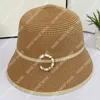 Semester Straw Bucket Hat Woman Beach Hats Mens Fashion Grass Braid Luxury Bucket Hats Patchwork Designer Fitted Caps Semester Casquette Bob