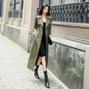 Gabardinas de mujer 2023 Marca de primavera Abrigo de mujer Abrigos largos Impermeables Moda europea Casual Doble botonadura Slim Windbreaker Outwear