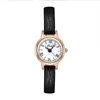 Wristwatches 2023 Classic Simple Women Watch Roman Numeral Dial Luxury Rose Gold Case Office Lady Slender Wristwatch Holiday Gift