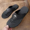 Designer Summer Men Slide Fashion Slip-on Beach Slippers Conceal Bunion Design Outside Shoes Flip Flops Sandals