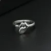 A112 S925 Sterling Silver Ring Personalized Punk Hip Hop Style Tongue Letter Shaped Jewelry Gift for Lovers