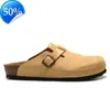 Sandali 2022 sandali firmati uomo donna pantofole scorrevoli Boston Soft Footbed Zoccoli Pelle scamosciata Cinturino con fibbia Scarpe Outdoor Indoor hombre