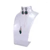 Jewelry Pouches Wholesale 3 Colors 20 13.5 7.3CM Mannequin Necklace Pendant Display Stand Holder Show Decorate Shelf 89g