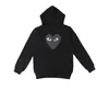 Hoodies dos homens moletons designer mens com des garcons jogar moletom cdg preto multiheart zip up hoodie xl novo