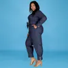 Women's Plus Size Pants Plus Size Women Jean Jumpsuit Autumn Outfits Lady Casual Long Sleeve Club Clothes Sexy Fall Fashion Denim Pants 230325