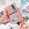 Portafogli Geometric Women Cute Pink Portafogli Pocket Purse Card Holder Patchwork Wallet Lady Moda femminile Short Coin Burse Money Bag G230327