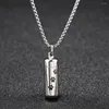 Chaînes crémation urne pendentif collier cylindre fiole souvenir bijoux mémorial banc pour cendres femmes hommes