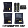 Nova embalagem preta original bestfire bmr 18350 bateria 18650 2700mah 50a 3.7v 3100mah 40a 1300mah 30a células de baterias de lítio recarregáveis