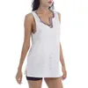 T-shirt da donna T-shirt casual estiva da donna Sport Top Donna scollo a V senza maniche Bottoni frontali Gilet per corsa Palestra Yoga Esercizio Tempo libero