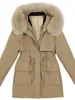 Trench da donna Cappotti larghi invernali 2023 Cappotto da donna in cotone Abbigliamento femminile Giacche imbottite Parka Femme Giacca medio-lunga Abbigliamento da neve