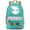 Backpack Animal Soul Eater menino menina garotos bolsas de livro de escolas Mulheres Bagpack Teenagers School School School Laptop Travel