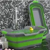 Bathing Tubs & Seats Household Folding Bath Tub Barrel Children Swimming Pool Plastic Freestanding Thicken Bathtub Bucket Home MassageBathin