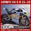 Motorfietsbeurten voor Ducati Street Fighter Panigale V 4 V4 S R V4S V4R 2018-2022 Carrosserie 167no.29 V4-S V4-R 21 22 V-4S V-4R 2021 2022 Spuitgietlichaam Barmgrijs Gray