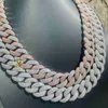 Fresh Bussdown 20 mm 4 rad Iced Out Falwless Moissanite Diamond Miami Cuban Link Chain