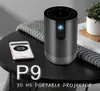 SALANGE P9 DLP FULL HD 프로젝터 미니 1080P Proyector 3D Android LED 모바일 예전 WIFI BLUETOOTH 8000MAH 배터리 비디오 비머