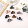 Square Mini Grab Clip Matted Frosted Small Hair Claw Solid Color Girls Top Clips Women Hair Styling Tool Haarspelins