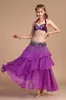 Scena zużycie 6 kolorów Performal Oriental Taniec brzucha 3-częściowy garnitur koralika stanik stanik spódnica taneczna zestaw
