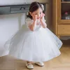 Robes de fille Enfant Baptême Blanc 1er Anniversaire Robe Pour Bébé Fille Vêtements Dentelle Princesse Robes Dentelle Robe De Soirée Manches Bouffantes Costume