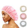 Mikrofaser-Frottee-gefütterte Haar-Trockenkappe, doppelschichtig, für Damen, schnell trocknend, weiche Mütze, lockiges, federndes Haar, Damen-Turban-Kopfhaube