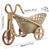 Scatole portaoggetti Cestini Mini Bambù Intrecciato Fatto A Mano Cesto Di Paglia Di Vimini Rattan Per Frutta Cibo Pane Organizzatore Bicicletta Arte Artigianato Cucina Scrivania Decorazione 230327