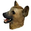 Masques de fête Hyena Animal Mask Wild Dog Overhead Latex Zoo Fancy Party Masquerade Movie 230327