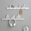 Haken rails schattige cartoon hoed sjaal sleutelhanger houder opslag muur haak rek organisator plank hangen 4 mount kinderkamer home decor 230327