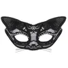 Party Masks Adult Mask Makeup Costume Props Lace Female Animal Mask Halloween Party Dress Up Supplies Masquerade Animal Mask 230327