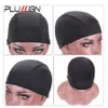 Perkkappar Plussign 12 PCSlot Partihandel Spandex Dome Cap för peruk som gör elastiska näthårnät Vävning av mössa Medelstorlek Strech Snood Nylon 230327