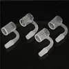 20pcs Smoking Fully Weld Sandblasted Quartz Nails Terp Slurper Bangers 14mm male joint concentrate dab straw silicone pipes nectar