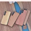 علبة الهاتف الخشبية عالي الجودة لـ Samsung Galaxy S23 Ultra S21 S22 Plus Covering Wooden Bamboo Mobile Covers Facts for iPhone 14 Plus 12 13 11 Pro XR XS Max