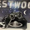 Kvinnokedja axelväska lyxig crossbody designer handväska mini saturn väskor bowling tote handväska svart silver röd plånbok