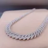 Collana con diamanti a maglia cubana larga 10 mm 12 mm per uomo e catena di moissanite