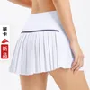 Casual Dresses 2023 Tennis kjol Kvinnor utomhus Sports Fitness Anti Light Speed ​​Dry Beatble Running Training Pleated