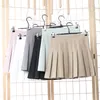 Skirts Women's High Waist Pleated Skiing Autumn Shorts Vintage khaki A-Line Korean Prep Style Black Girls Kawaii Mini Skiing 230404