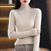 Women's Sweaters Seamless Ready-To-Wear Pure Wool Sweater Women's Semi-Turtleneck Pullover Long Sleeve Fall/Winter 2023 Diamond