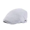 Spring Summer Fashion Mens Beret Hat Cotton Solid Color Adjustable Casual Retro Berets Cap