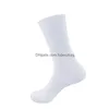 Sublimation Blanks Blank White Mens Performance Crew and Knee Socks Athletic High Drop Delivery 202 Dhqrc