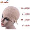 Wig Caps Alileader Wholesale 10Pcs Lace Wig Caps For Making Wigs Bulk Black Brown Wig Cap With Adjustable Straps Weaving Caps Xl L M S 230327