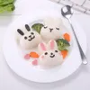 Sushi Tools 3pcsset Sushi Mold Rice Ball Mold Cartoon Cat Pattern Sushi Bento Nori Kitchen Rice Decor Kits Sand Maker Mold For Baby Kid 230327