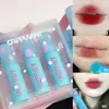 Lip Gloss Blue Tube Dark Red Matte Mud Moisturizer Liquid Lipstick Waterproof Long Lasting Velvet Tint Korean Cosmetic