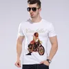 メンズTシャツプライベートカスタムオートバイシャツ男性バイカー勝利モーターバイクカジュアルホリデーギフトTシャツティーブランド衣料MOE CERF H8-23＃