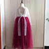 Fille robes enfants noël Maxi longue robe avec ceintures fête moelleux Tulle dentelle enfant en bas âge pleine manches Vestido