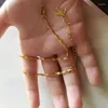 Неклеты Винтажный серебряный цветовой цепь Анклет богемный золотой браслет для женщин для женщин Многослойные босиком сандалии